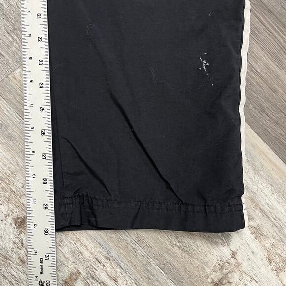 Vintage‎ y2k Adidas Black White Mens M Side Stripe Track Windbreaker Pants Lined - Picture 6 of 9